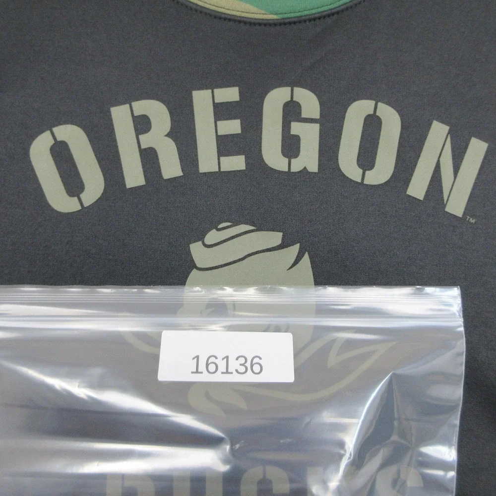 Oregon Ducks Sweatshirt Mens L Black NCAA Football Nike Dri Fit On Field Camo